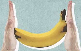Wielkość penisa na przykład banana